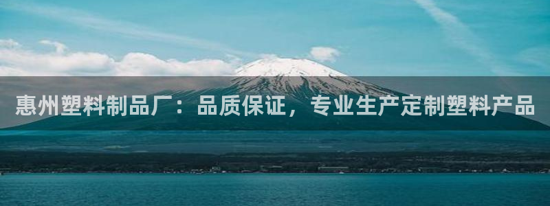 太阳地产老板：惠州塑料制品厂：品质保证，专业生产定制塑料产品